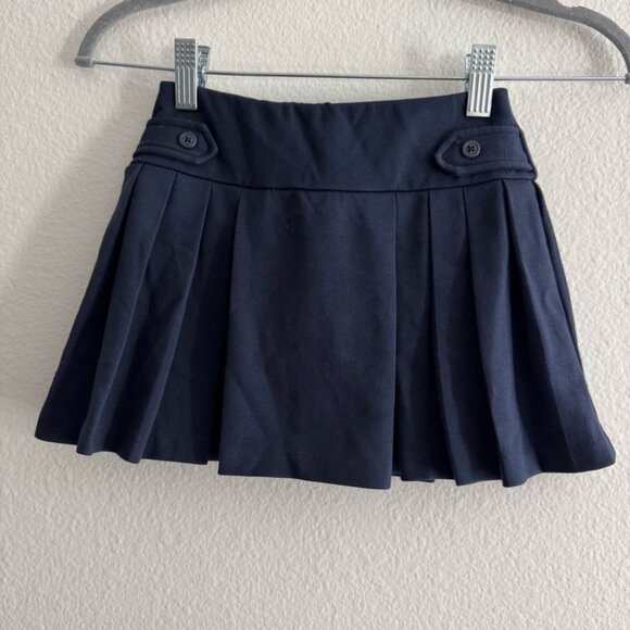 Polo Ralph Lauren Youth Girls Navy Blue Preppy Pleated Academia Skort Size 5 - Picture 1 of 4